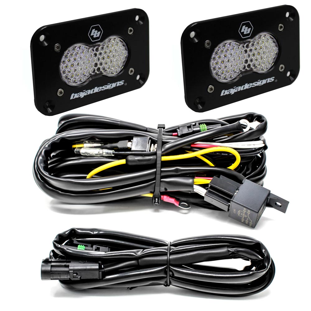 Baja Designs - S2 Sport Black Flush Mount LED Light Pod Reverse Kit - Universal