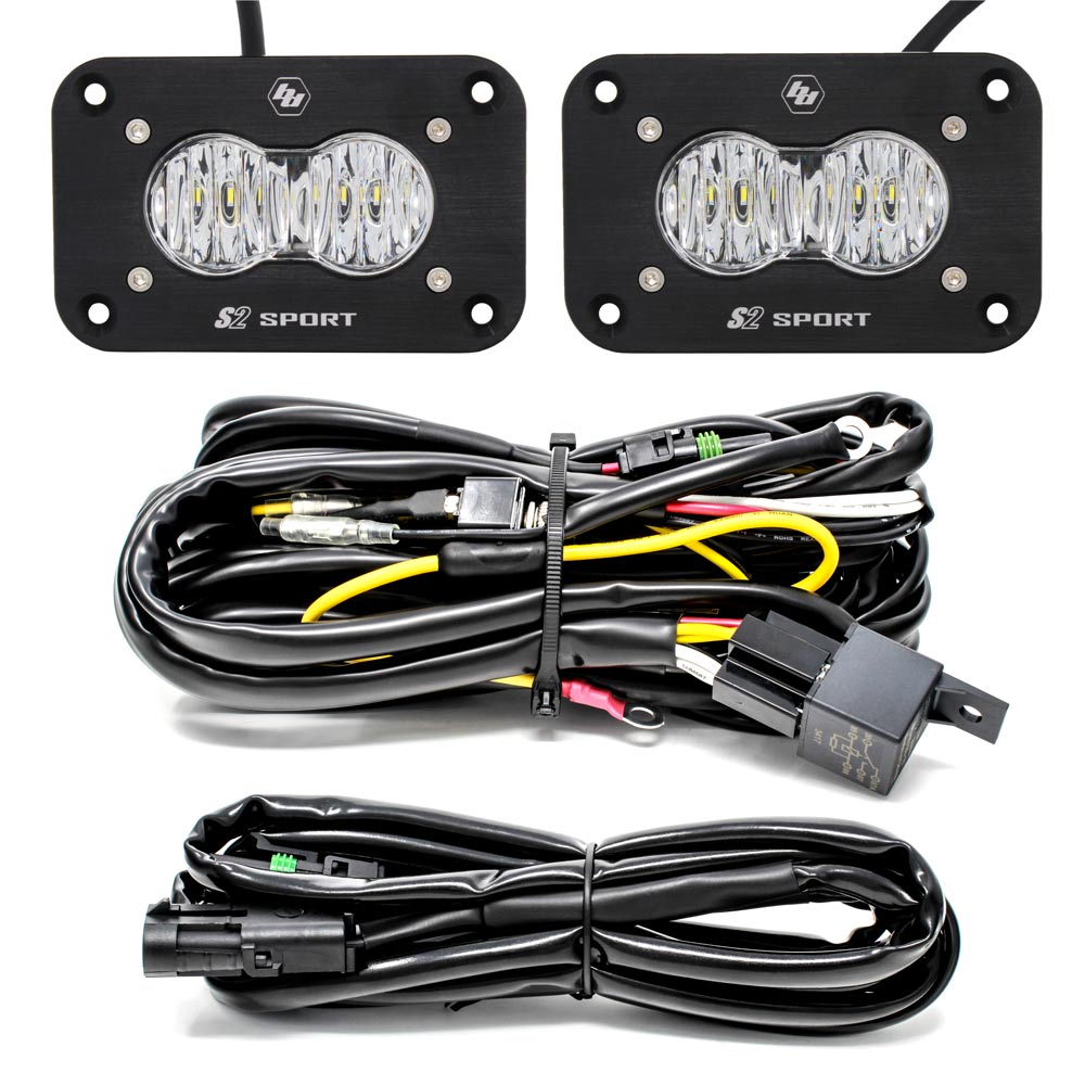 Baja Designs - S2 Sport Black Flush Mount LED Light Pod Reverse Kit - Universal