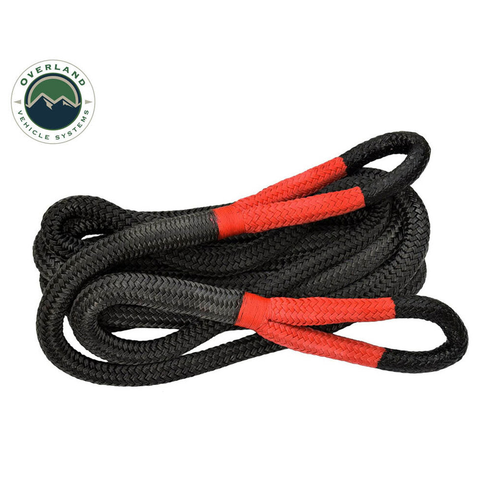 Overland Vehicle Systems - Brute Kinetic Recovery Strap 1" x 30' with Storage Bag - 30% Stretch