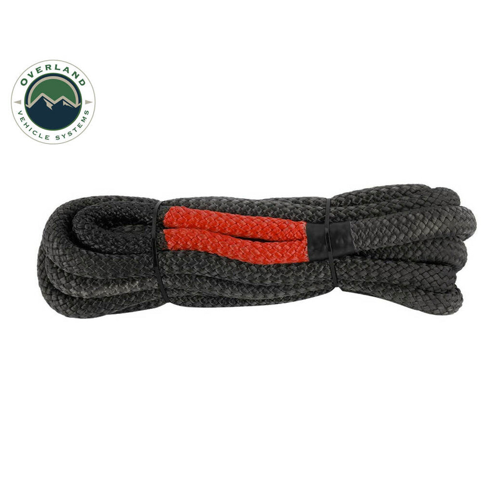 Overland Vehicle Systems - Brute Kinetic Recovery Strap 1" x 30' with Storage Bag - 30% Stretch