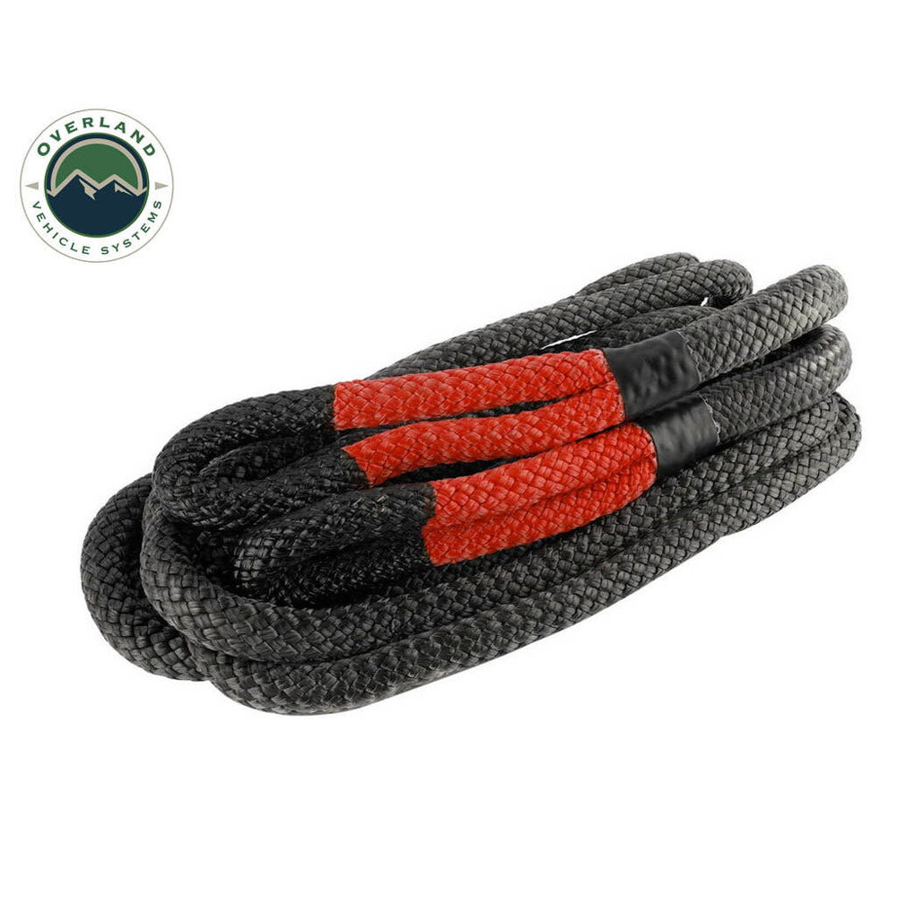 Overland Vehicle Systems - Brute Kinetic Recovery Strap 1" x 30' with Storage Bag - 30% Stretch