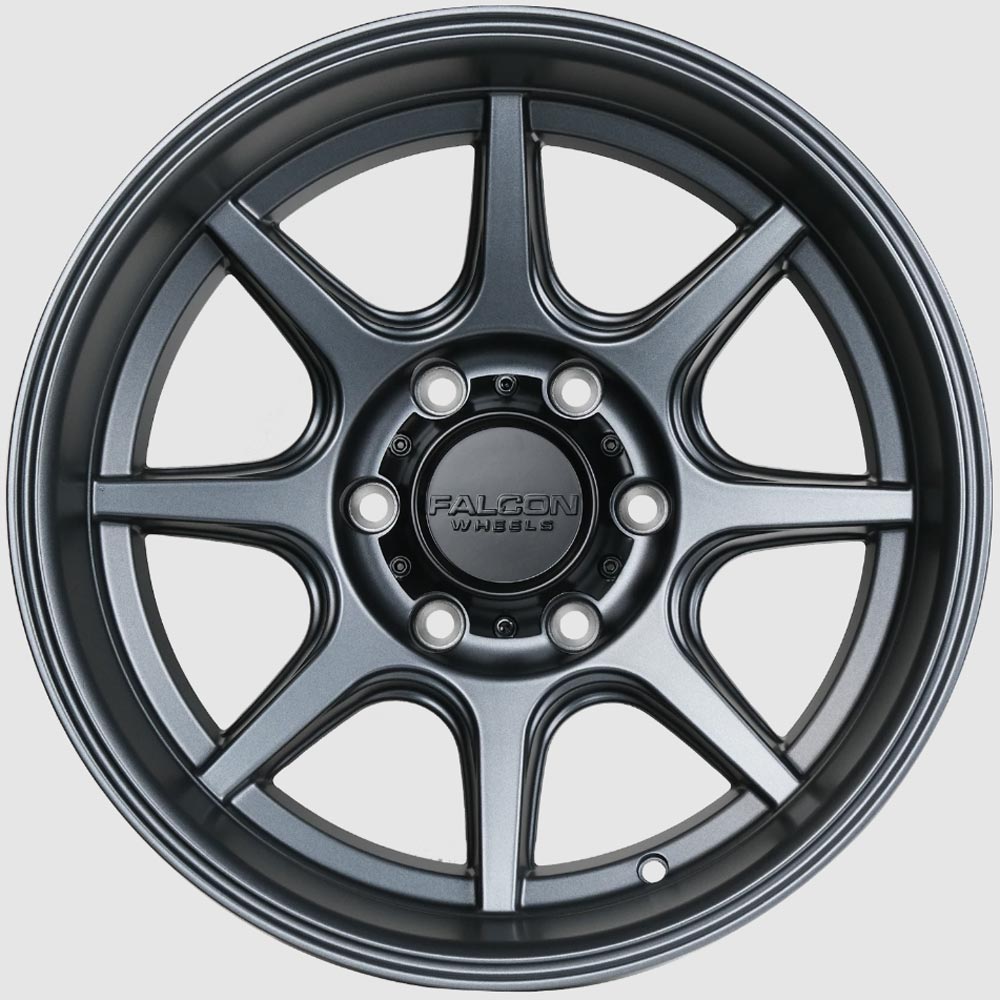 Falcon Wheels - T8 "Seeker" - Matte Gunmetal