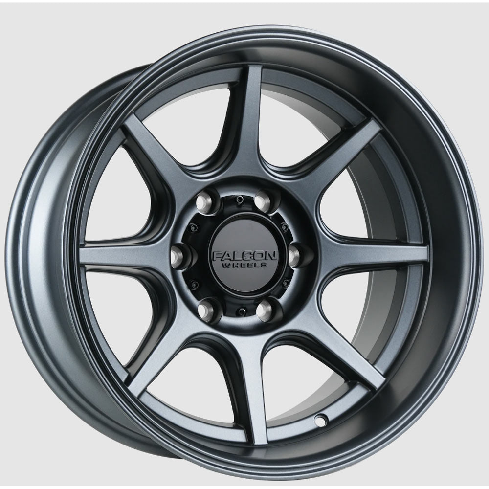 Falcon Wheels - T8 "Seeker" - Matte Gunmetal