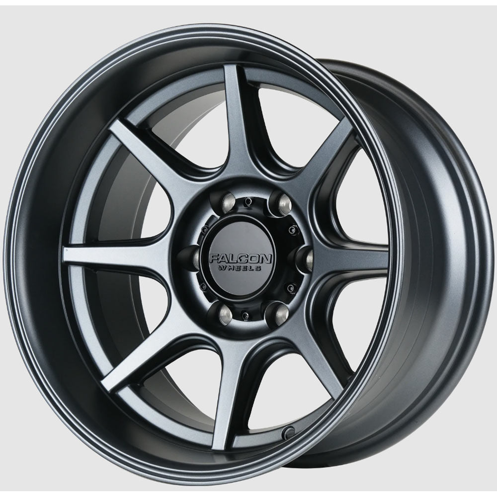 Falcon Wheels - T8 "Seeker" - Matte Gunmetal