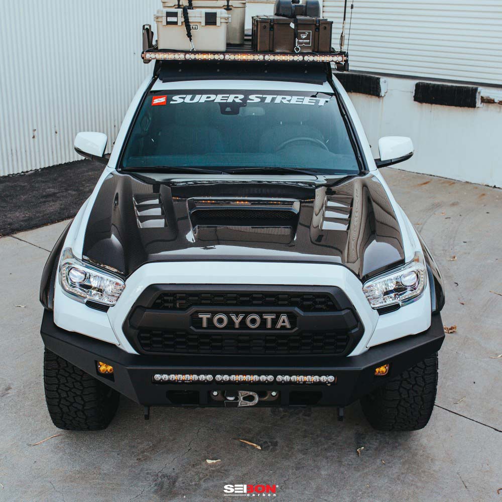 TS-Style Carbon Fiber Hood - Toyota Tacoma (2016-2021)