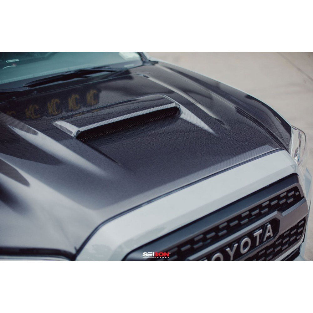 TR-Style Carbon Fiber Hood - Toyota Tacoma (2016-2020)