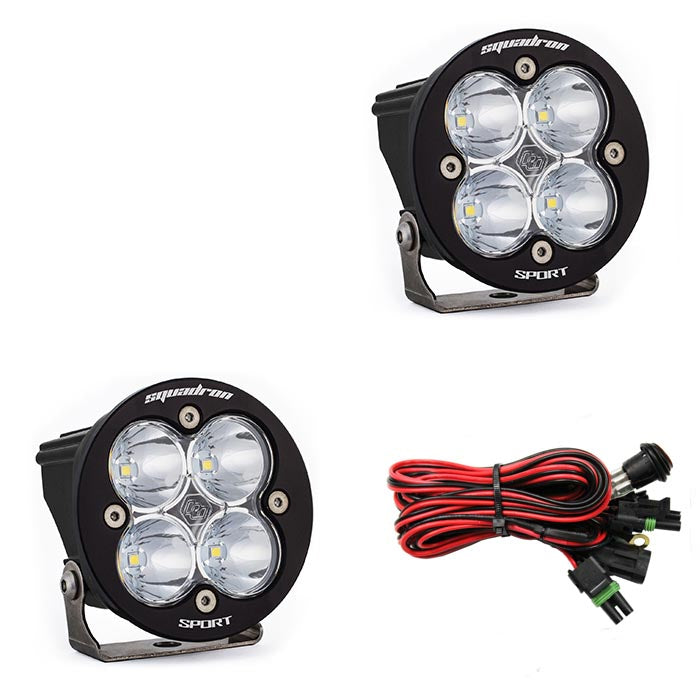 Baja Designs - Squadron-R Sport Black LED Auxiliary Light Pod Pair - Universal