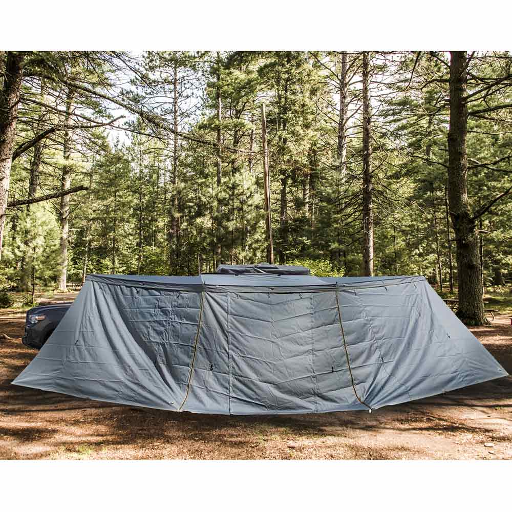 Overland Vehicle Systems - HD Nomadic 180 Degree Awning with Zip In Wall