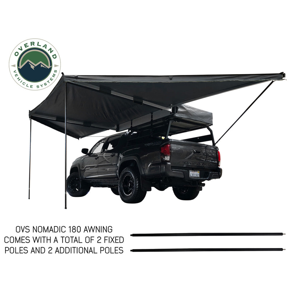 Overland Vehicle Systems - HD Nomadic 180 Degree Awning with Zip In Wall