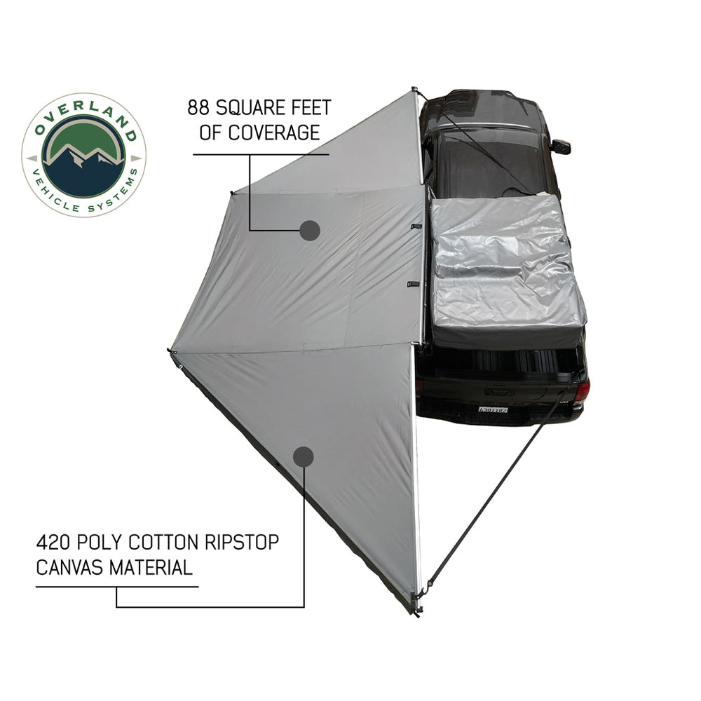 Overland Vehicle Systems - HD Nomadic 180 Degree Awning with Zip In Wall