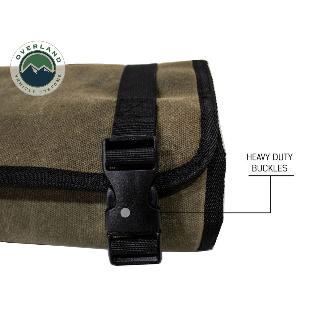 Overland Vehicle Systems - Rolled Bag First Aid #16 Waxed Canvas
