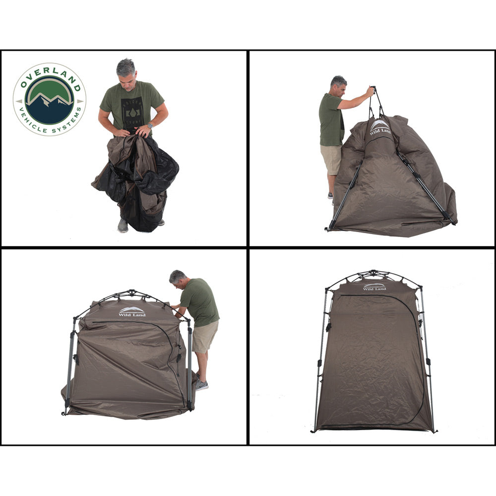 Overland Vehicle Tents - Portable Privacy Room With Shower, Retractable Floor And Amenity Pouches And More – Quick Set Up