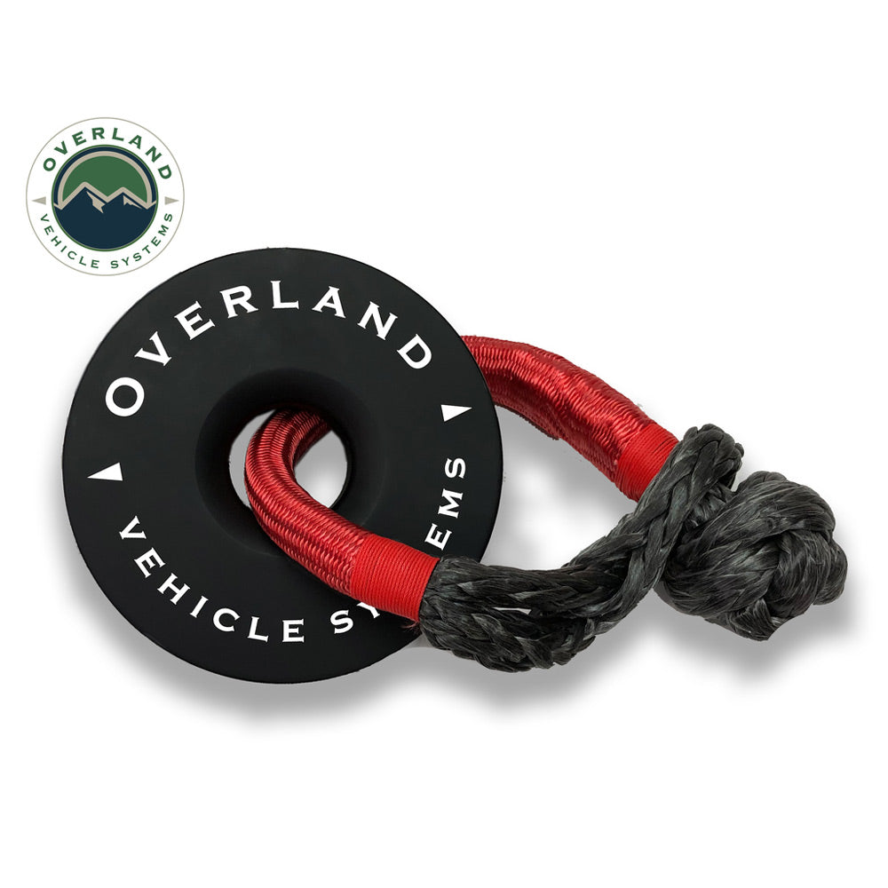 Overland Vehicle Systems - Recovery Ring 6.25" 45,000 Lb. Black with Storage Bag