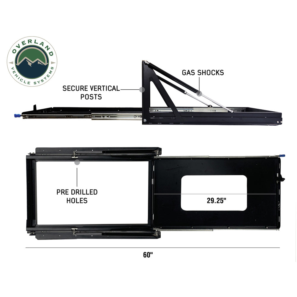 Overland Vehicle Systems - Refrigerator Tray with Slide & Tilt - Small