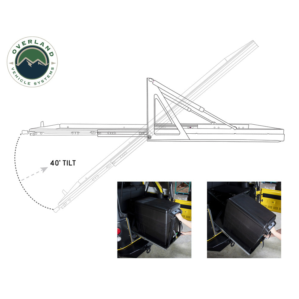 Overland Vehicle Systems - Refrigerator Tray with Slide & Tilt - Small