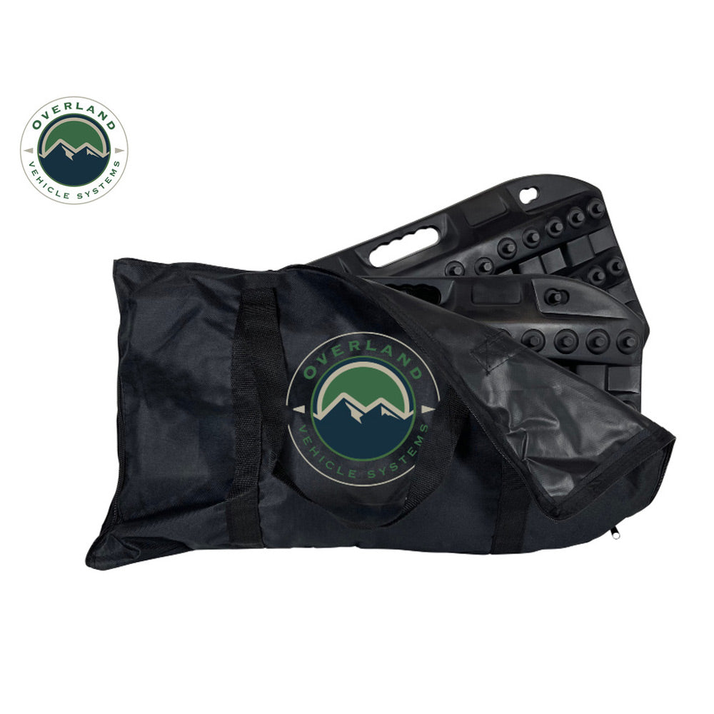 Overland Vehicle Systems - Recovery Ramp Small with Pull Strap & Storage Bag - Black