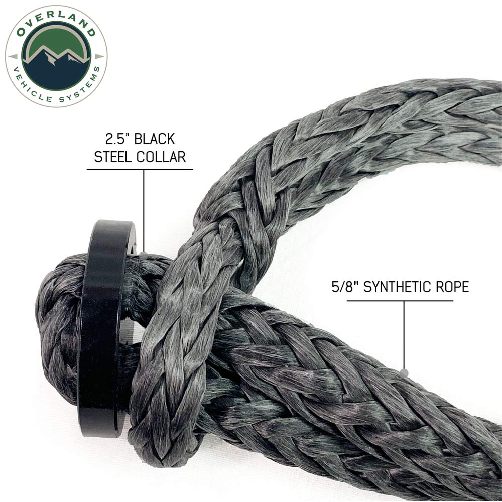 Overland Vehicle Systems - Soft Shackle 7/16" X 22" 41,000 LB. with Collar & Storage Bag