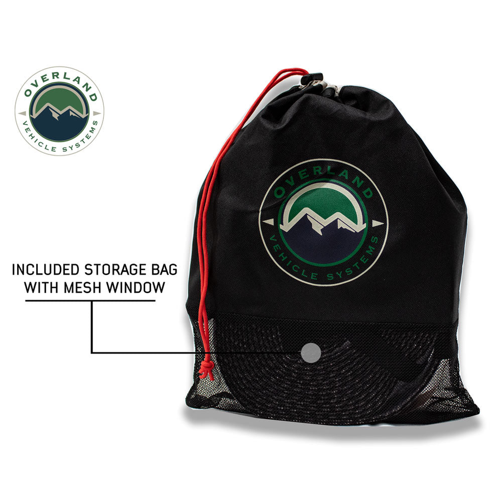 Overland Vehicle Systems - Tow Strap 4" x 20' 40,000 LB. Gray with Black Ends & Storage Bag