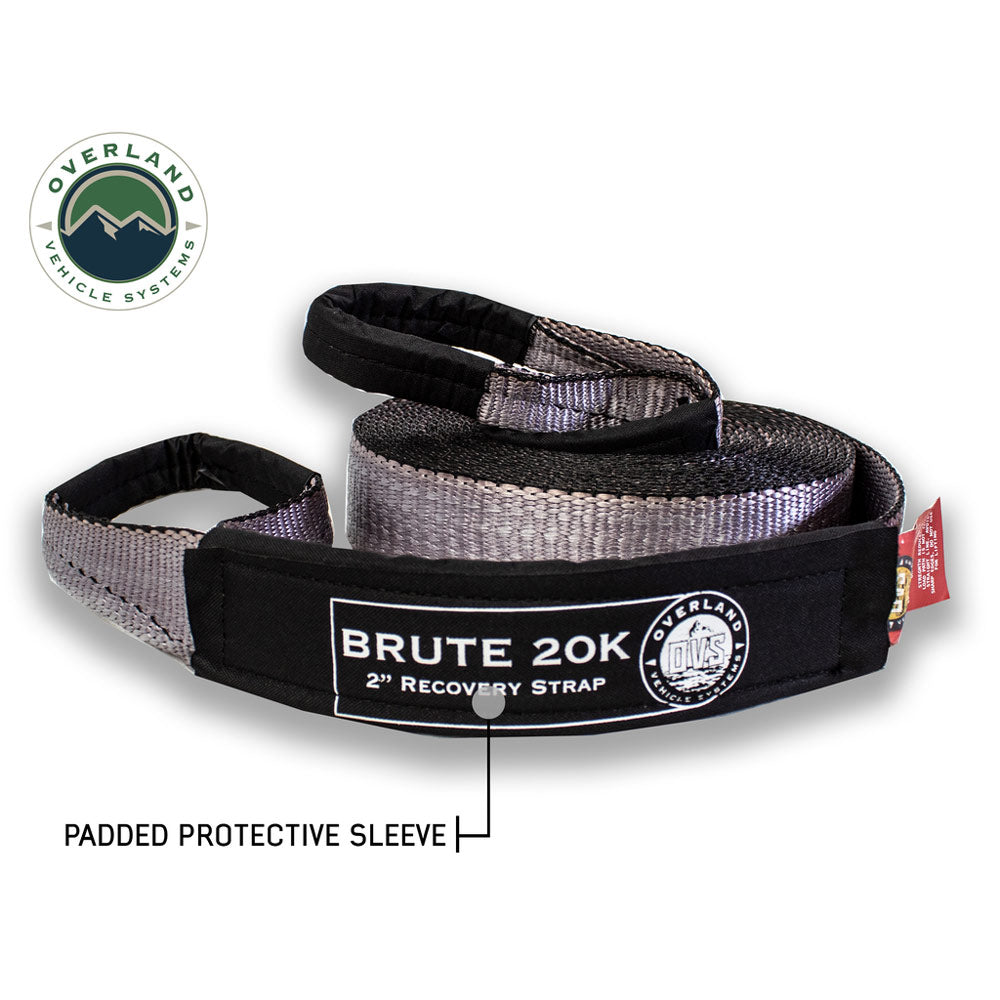 OVS - Tree Saver Tow Strap 40,000 Lb. 4" x 8' Gray with Black Ends & Storage Bag