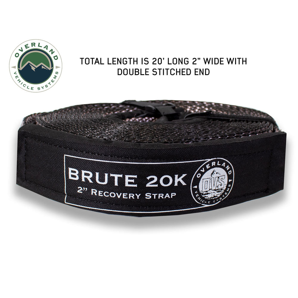 OVS - Tree Saver Tow Strap 40,000 Lb. 4" x 8' Gray with Black Ends & Storage Bag