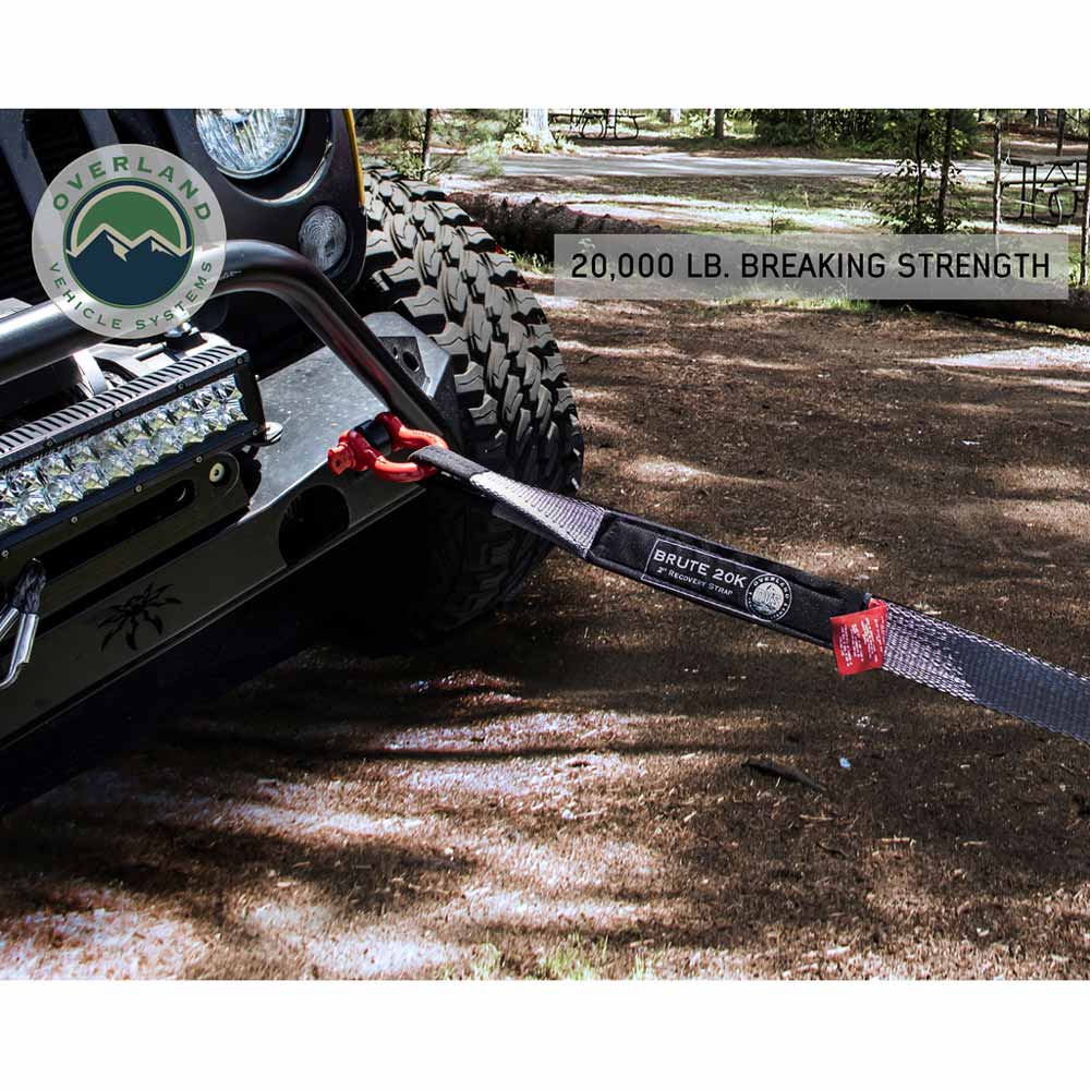 OVS - Tree Saver Tow Strap 40,000 Lb. 4" x 8' Gray with Black Ends & Storage Bag
