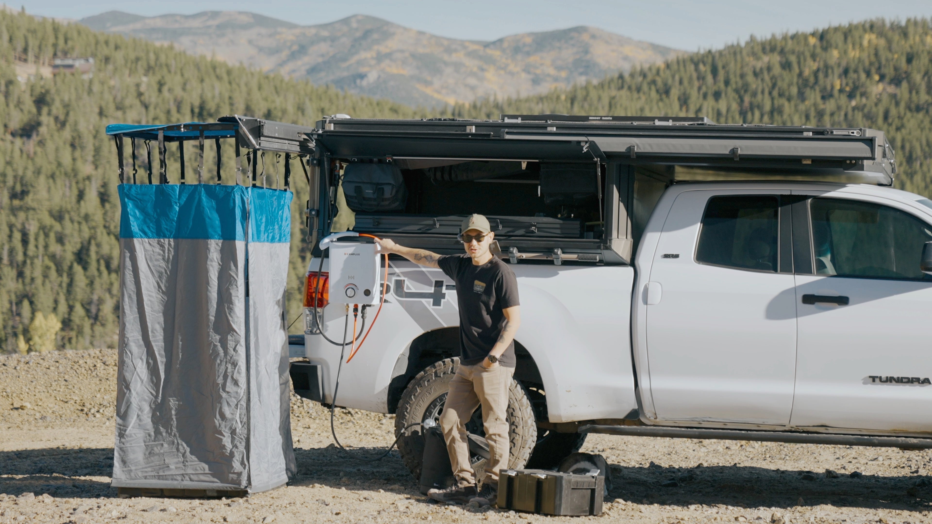Camplux F5 Portable Camp Shower Review: The Easiest Way to Add Hot Water to Your Camper or Overland Rig