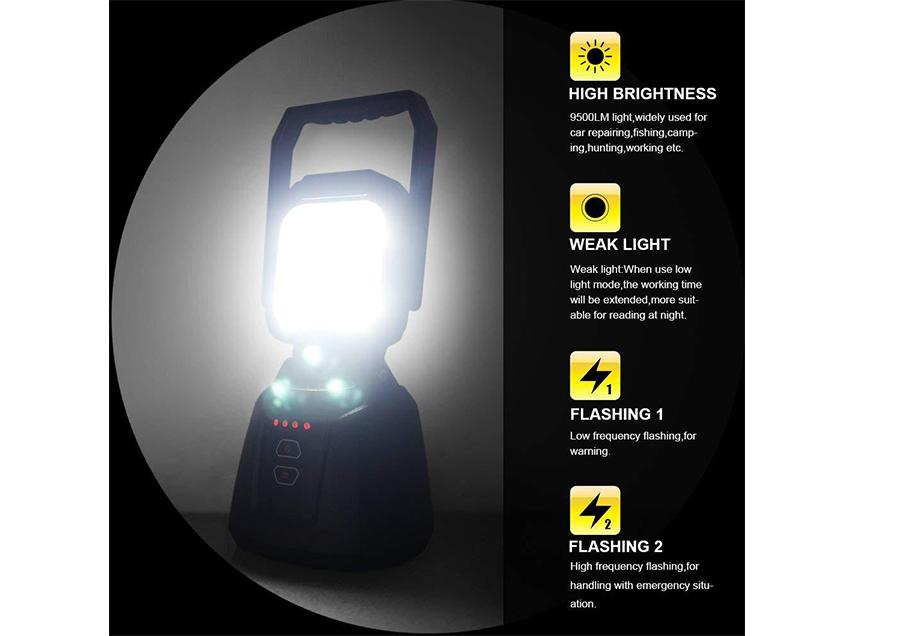 Cali Raised LED - 15W Magnetic Base Rechargeable LED Work/Camp Light