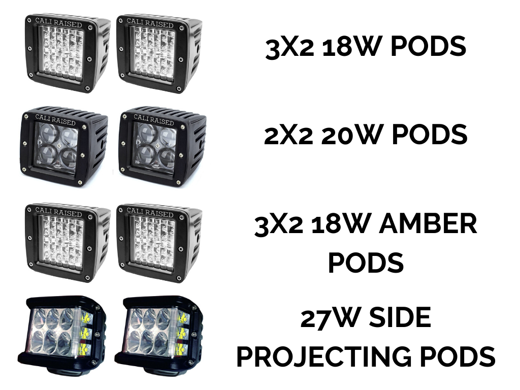 Cali Raised LED - Low Profile Ditch Light Brackets Kit - Toyota Tundra (2014-2021 )