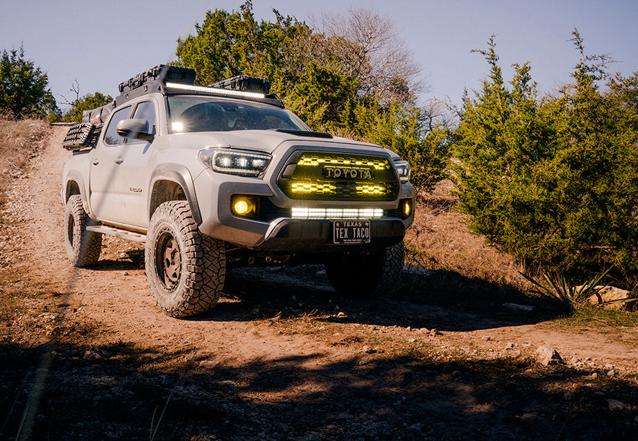 Cali Raised LED - 32" Upper Grille LED Light Bar Brackets Kit - Toyota Tacoma (2016-2023)