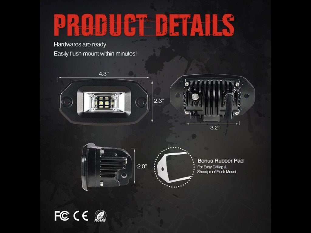 Cali Raised LED - 20W Flood Flush Mount LED Pod