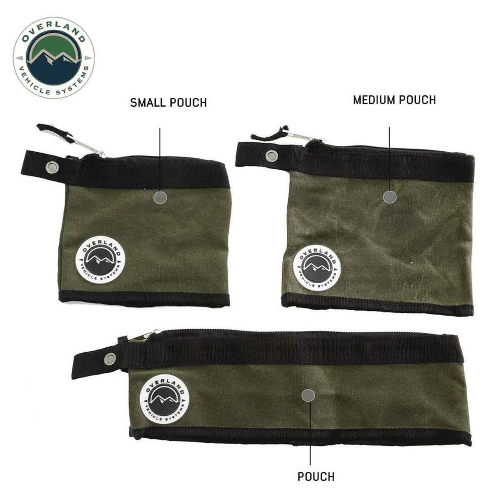Overland Vehicle Systems - Small/Medium Size 3-Bag Set of Storage Bags - #12 Waxed Canvas