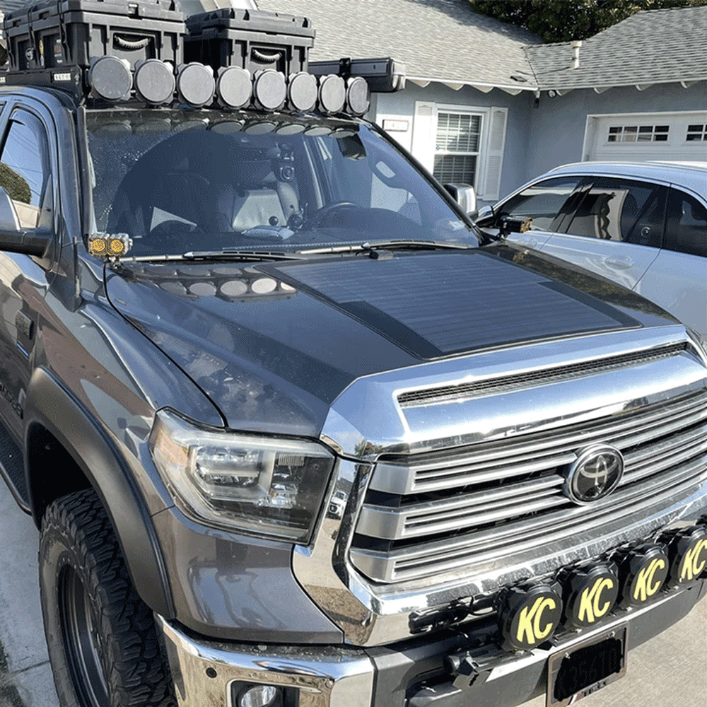 Lensun Solar - 90W Hood Flexible Solar Panel - Toyota Tundra (2014-2021)