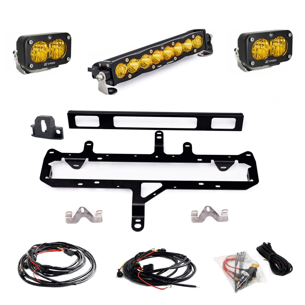 Baja Designs -  S8 10" Light Bar / S2 Pro TRD Pro Grille Conversion Light Kit - Toyota Tacoma (2024-2025)