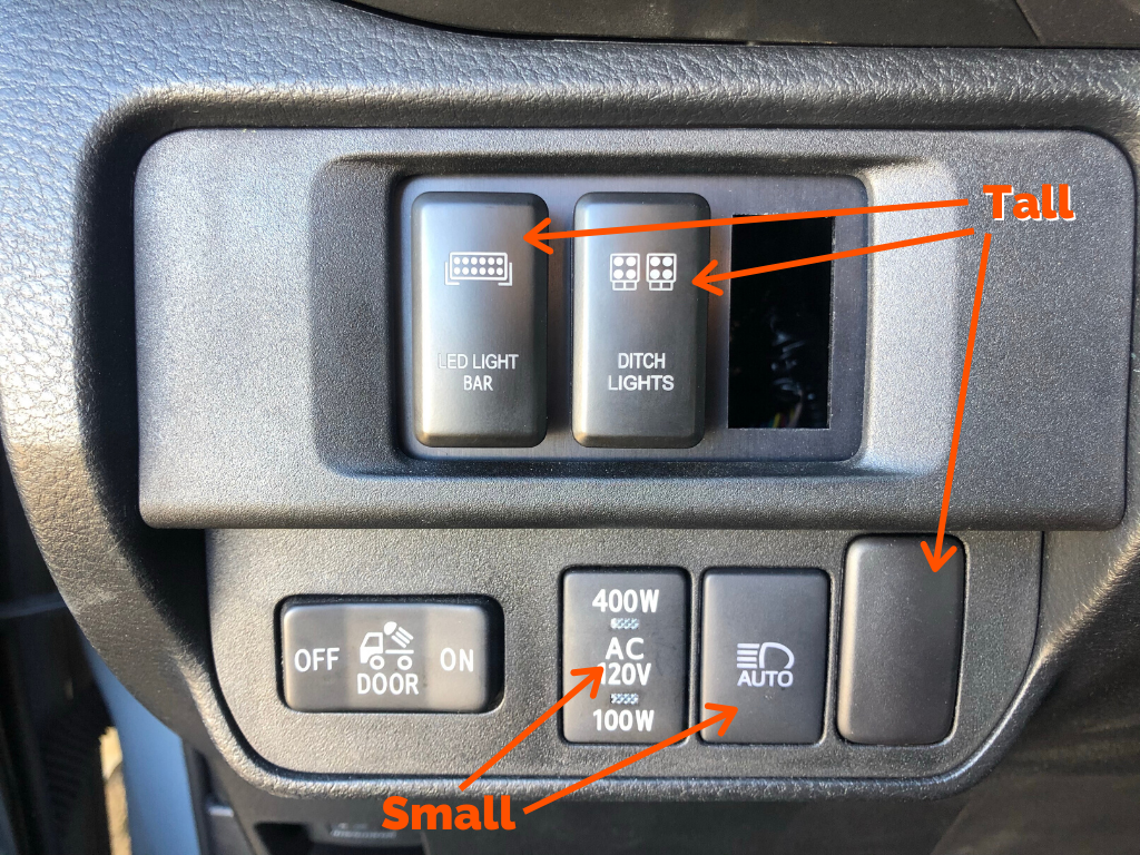 Cali Raised LED - Tall Style Toyota OEM Style "REVERSE LIGHTS" Switch