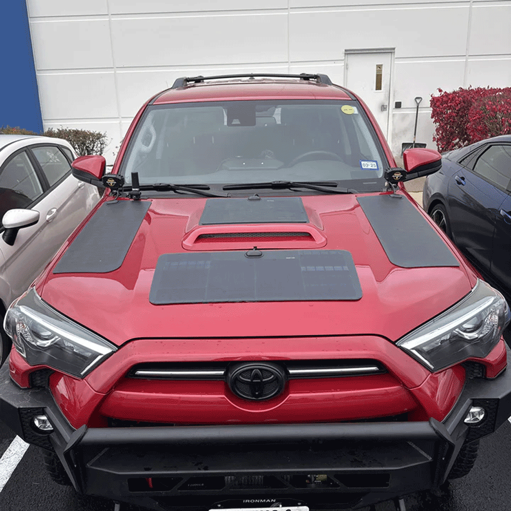 Lensun Solar - 110W Hood Solar Panel with Scoop - Toyota 4Runner (2003-2024)