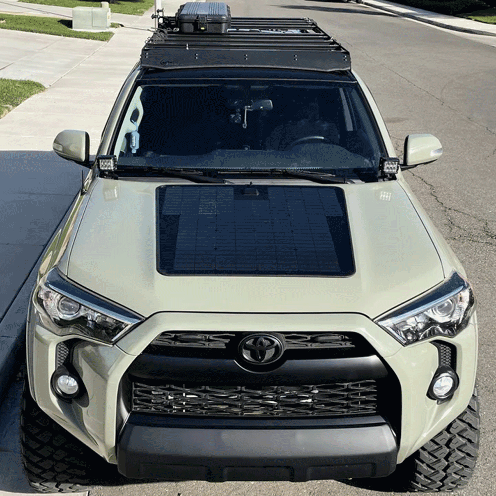 Lensun Solar - 100W Hood Flexible Solar Panel - Toyota 4Runner (2003-2024)