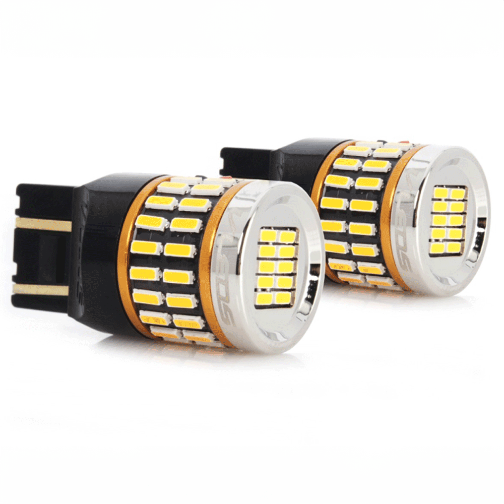 VLEDS - 50 Series High Visibility Amber LED Turn Signal Bulbs 7443 7443CK 7440 + Resistors