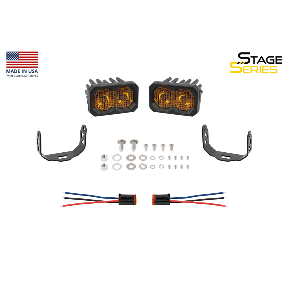 Diode Dynamics - C2 2.0 SAE Yellow Max Standard LED Pod (Pair)