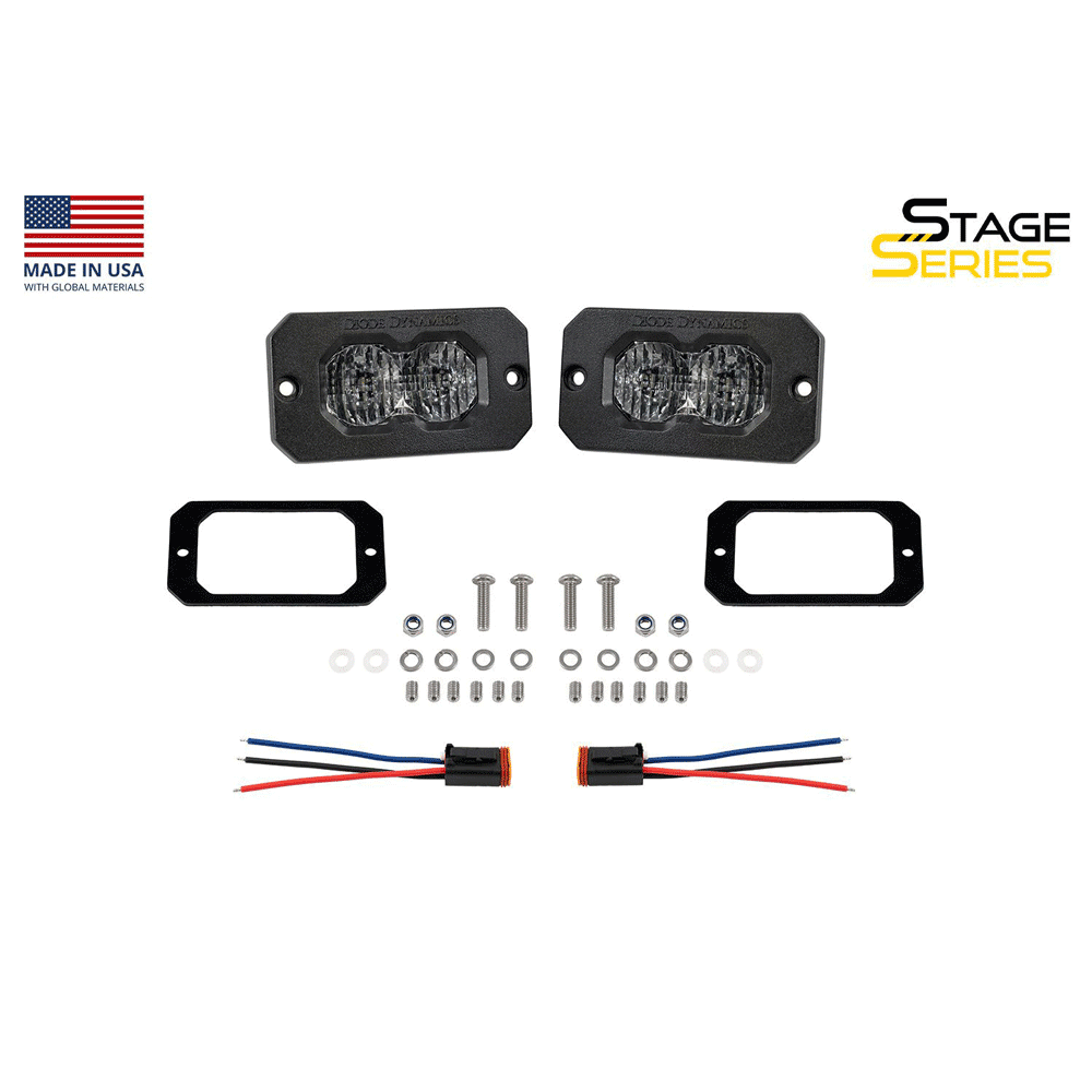 Diode Dynamics - C2 2.0 White Max Flush Mount LED Pod (Pair)