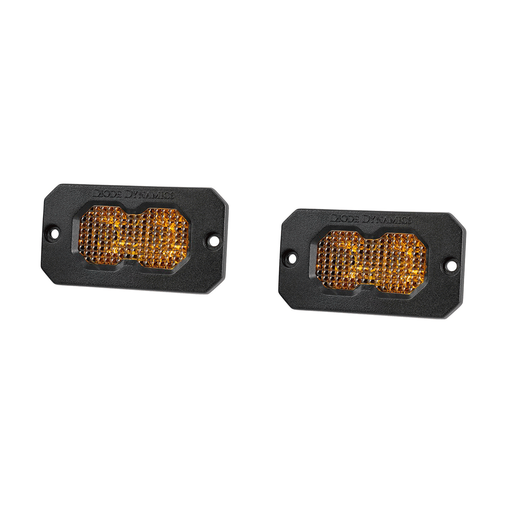 Diode Dynamics - C2 2.0 Yellow Pro Flush Mount LED Pod (Pair)
