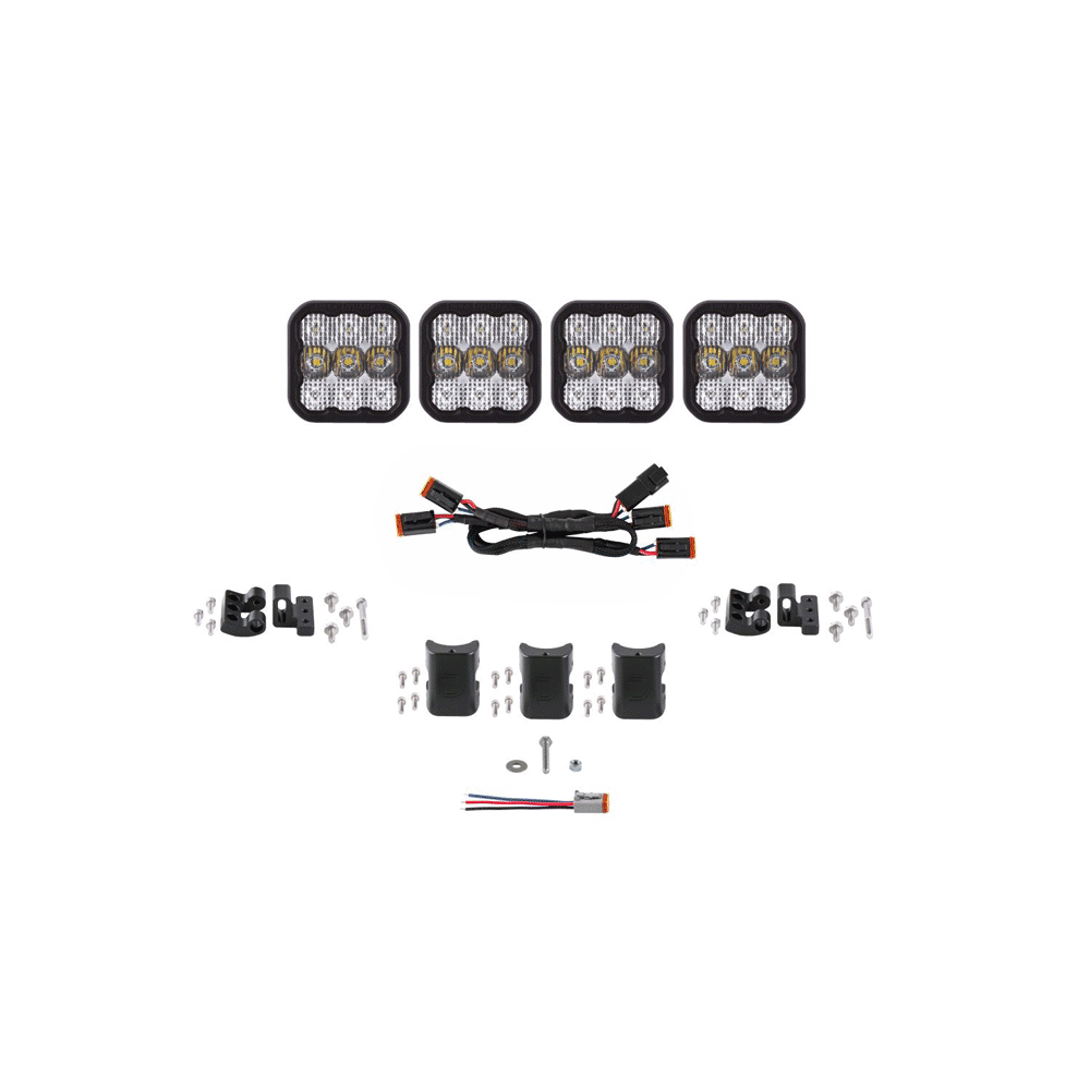 Diode Dynamics DD7240 SS5 Pro Universal CrossLink 4-Pod Lightbar White Combo Diode Dynamics DD7240 SS5 Pro Universal CrossLink 4-Pod Lightbar White Combo