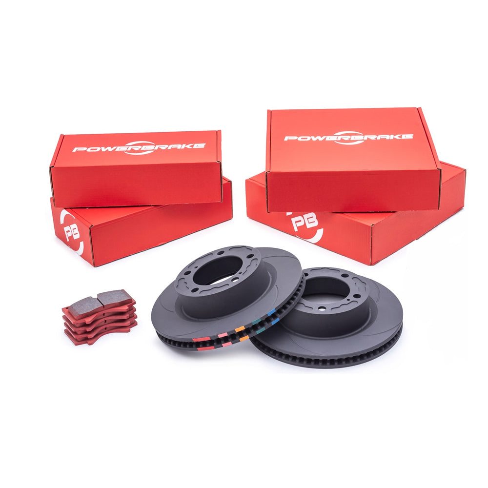 Powerbrake - D-Line Front Rotor and PB05 Front Brake Pad Kit - Toyota Tundra (2007-2021), Sequoia (2008-2021)