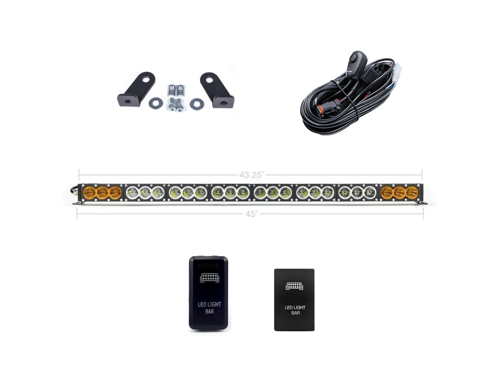 Cali Raised LED - Dual Function Amber/White LED Light Bar Prinsu Mounting Bracket Kit