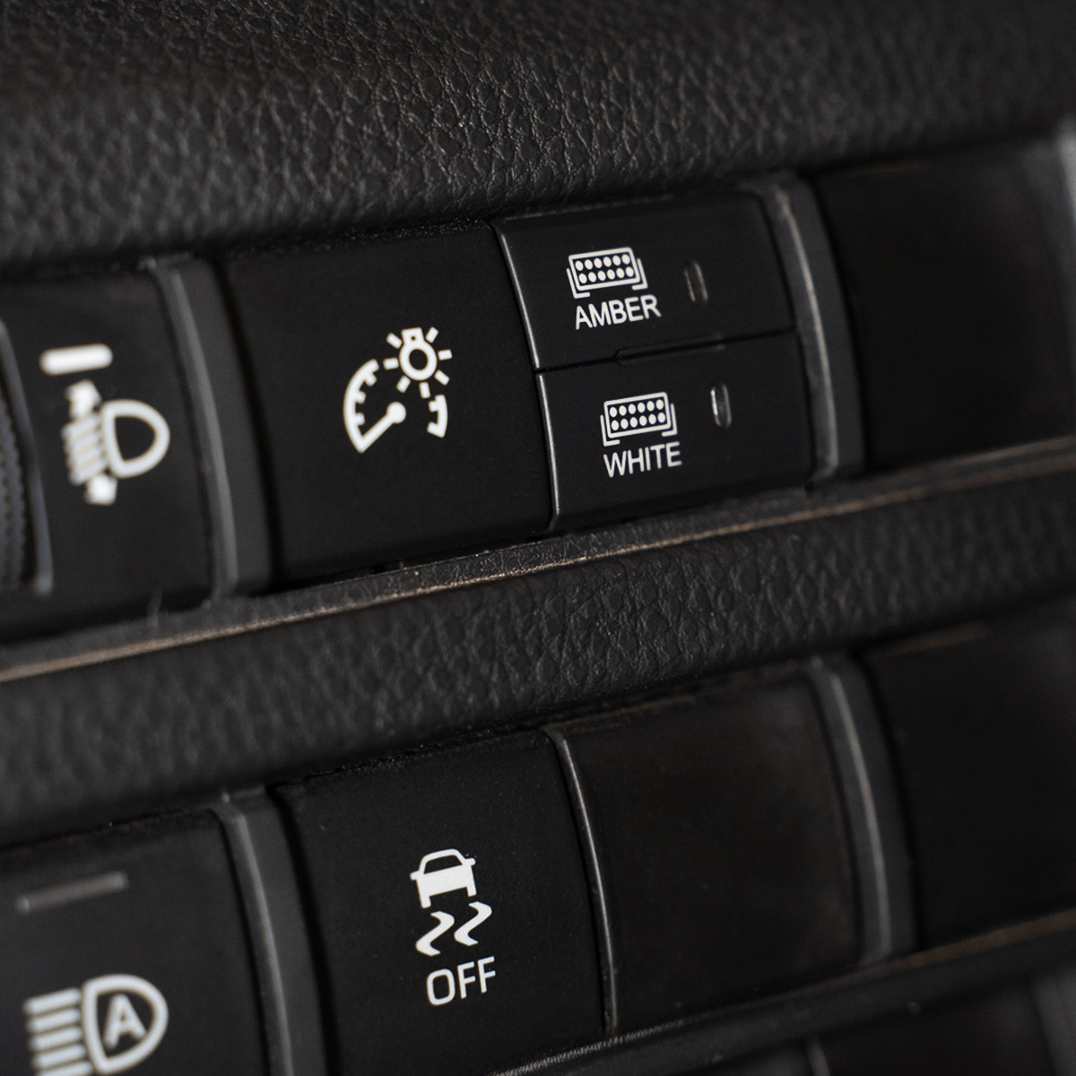 Cali Raised LED - Square Style Dual Function Toyota OEM Style "AMBER & WHITE" Switch