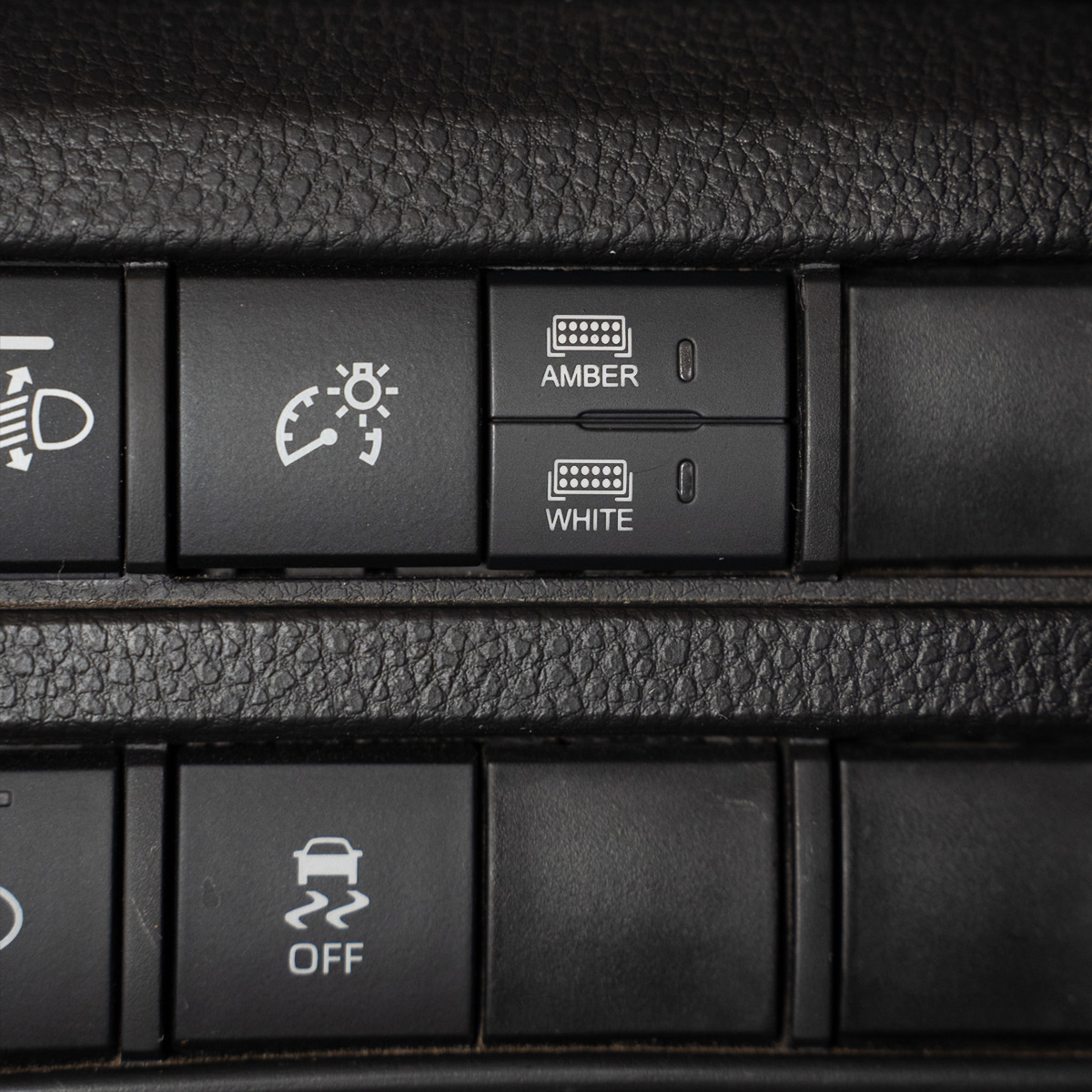 Cali Raised LED - Square Style Dual Function Toyota OEM Style "AMBER & WHITE" Switch