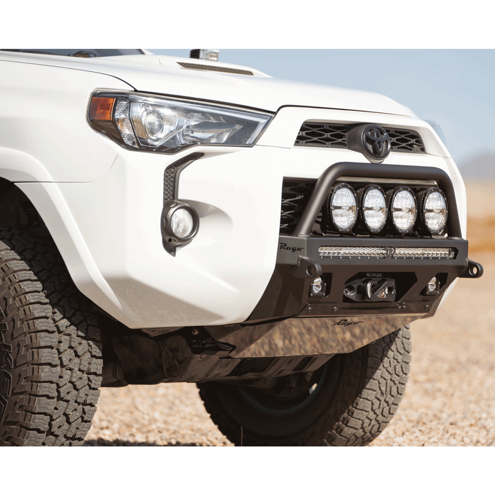 Rago Fabrication - Center Mount Winch Front Bumper with Top Hoop - Toyota 4Runner (2010-2024)
