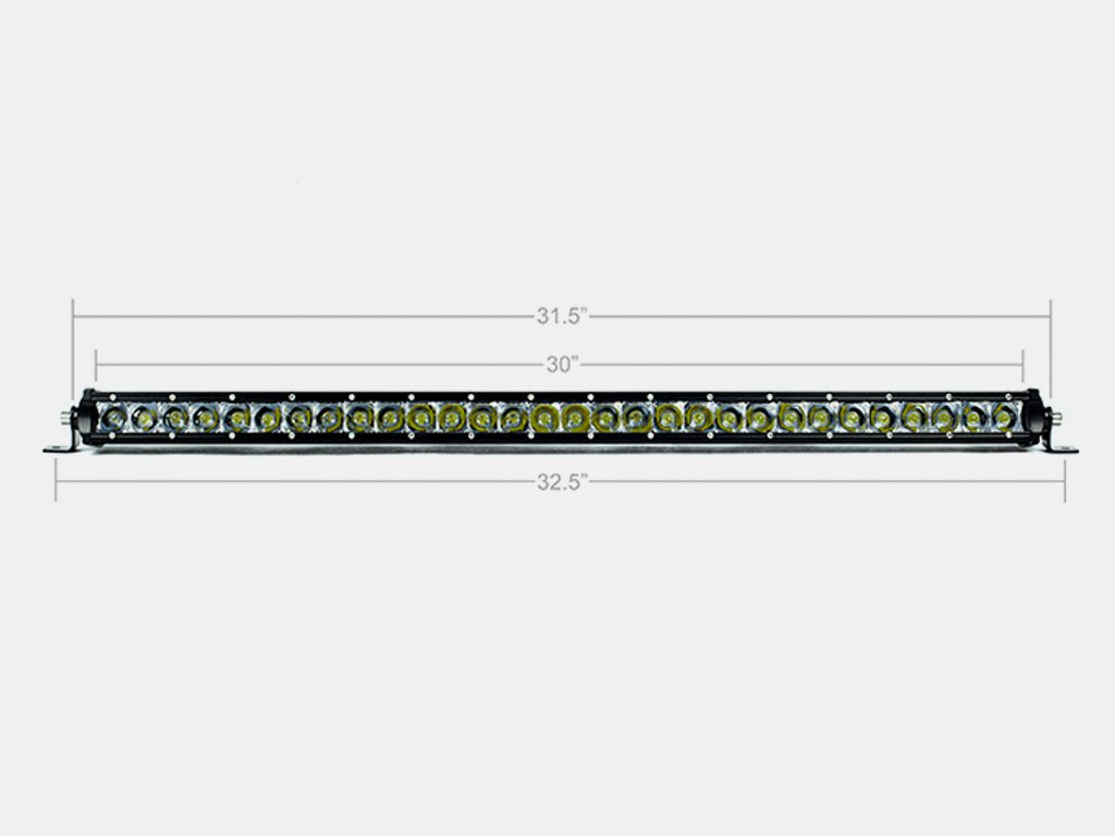 Cali Raised LED - 32" Slim Single Row LED Bar (Amber)