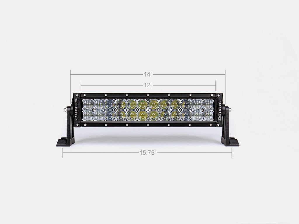 Cali Raised LED - 14" Dual Row 5D Optic OSRAM LED Bar