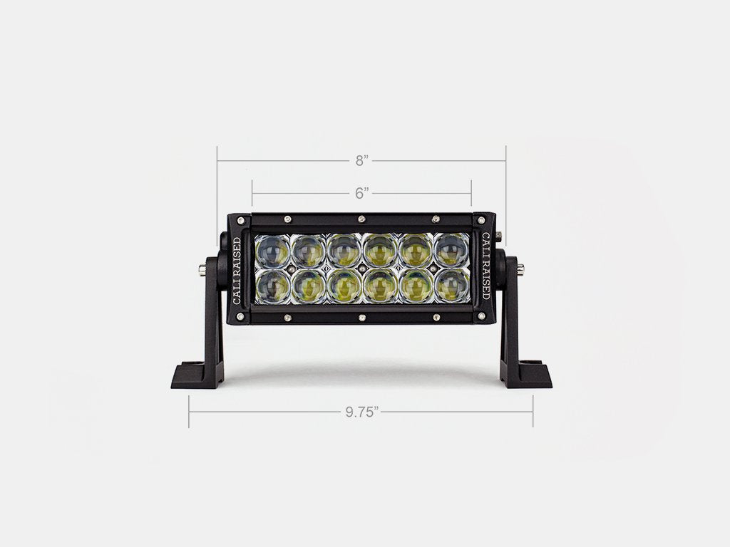 Cali Raised LED - 8" Dual Row 5D Optic OSRAM LED Bar