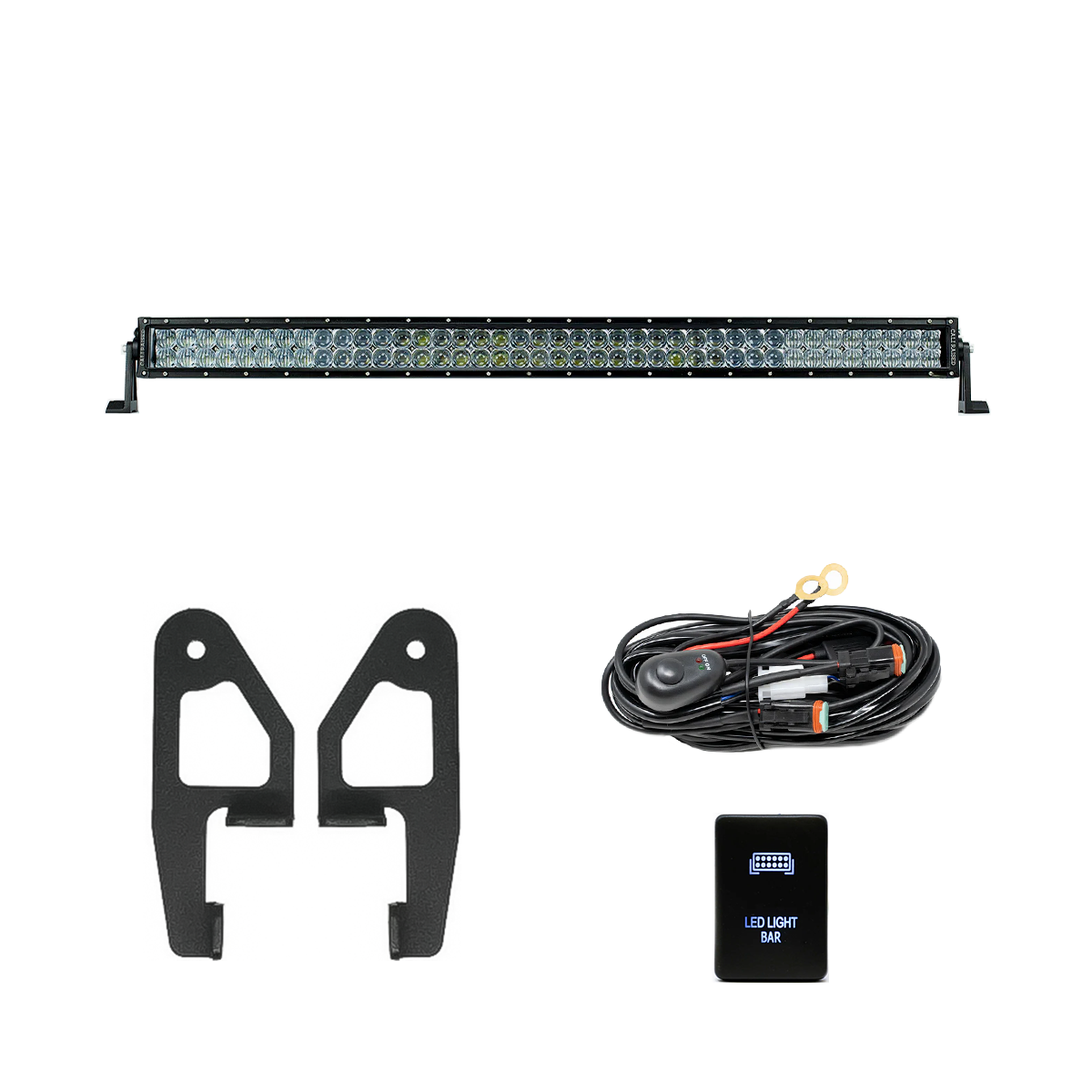 Cali Raised LED - Premium Roof Rack Front Light Bar Kit - Toyota Tacoma (2005-2023)